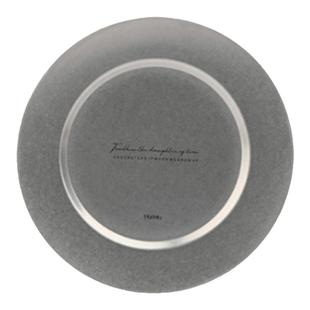 复古餐具做旧风不锈钢烤肉圆盘牛扒托盘户外野营餐盘日式浅碟骨盘