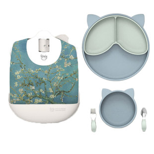 【自营】Qlittle宝宝餐具礼盒婴儿学吃饭套装周岁套盒1-3儿童送礼