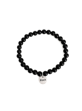 暗黑英文字母圆牌学生情侣手链