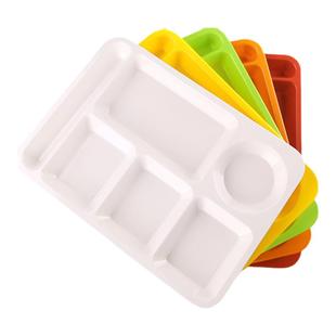 快餐盘分格餐盘密胺商用多格餐盘塑料仿瓷学校工厂食堂快餐盘套装