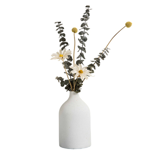 ins风素胚北欧陶瓷花瓶摆件饰客厅插仿真干花器创意桌面民宿文艺