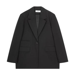 SLY 2025春季新品冷淡风竖条纹宽肩H型西装外套女030ISR30-0761