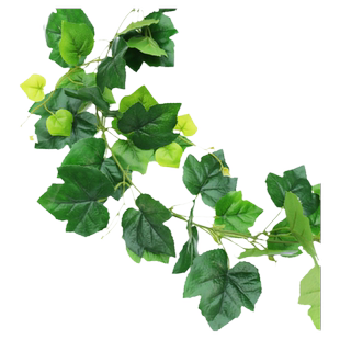 仿真葡萄叶过胶绿叶装饰假花藤条绿植藤蔓塑料花树叶水管道缠绕