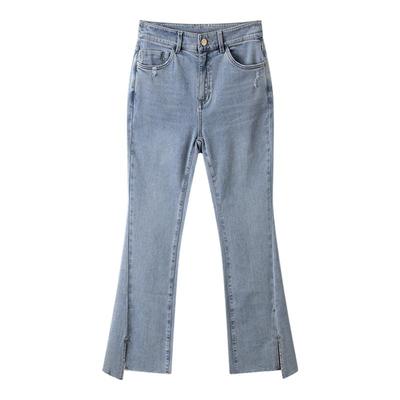 TKYSHOP微喇牛仔裤高腰