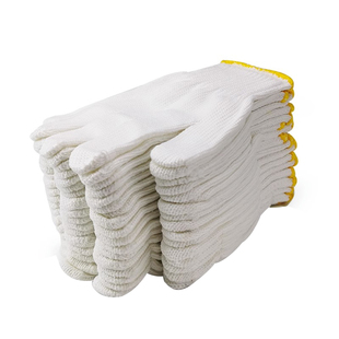 线手套纯棉男耐磨工作工地干活加厚防滑透气劳动工人棉线劳保手套