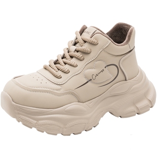 奥康 女鞋2025冬季老爹鞋加绒保暖阿甘鞋简约休闲运动鞋门店发货