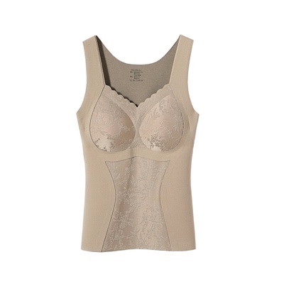 石墨烯发热保暖背心女带胸垫一体