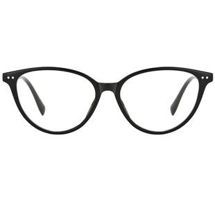 明月京野超轻猫眼近视眼镜女素颜黑框可配近视有度数眼睛架10336