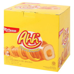 印尼零食丽芝士Richeese 雅嘉奶酪玉米棒哈哈卷160g 纳宝帝nabati