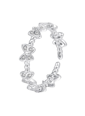 森系轻奢高级感蝴蝶戒指女s925银