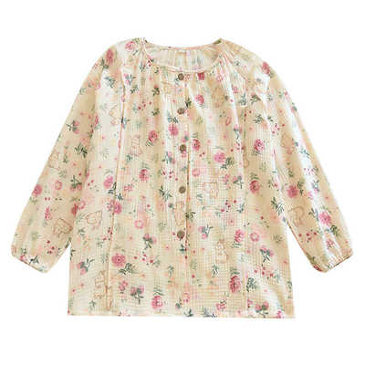 单件夏季纯棉纱布月子服上衣