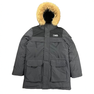 外贸原单真毛领巨厚过冬棉衣 重工高货机能风工装款连帽防风棉袄