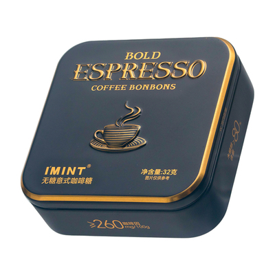 IMINT无糖冰美式咖啡糖 木糖醇嗓子润喉糖开车熬夜提神醒脑零食