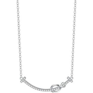 VIGG纯银笑脸微笑项链女潮锁骨链网红简约女士吊坠生日礼物送女友