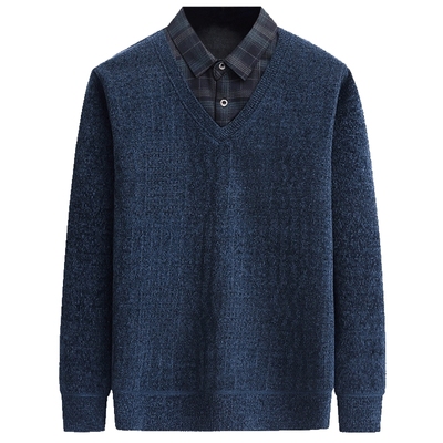 【加绒加厚】爸爸假两件保暖毛衣