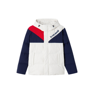 乐卡克法国公鸡冬季男士短款运动羽绒服抽绳可调节保暖外套