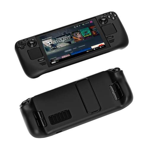 bibuks官方steamdeck(OLED)保护壳适用steam游戏掌机保护套防摔防滑散热带支架LCD主机通用全包亲肤硬壳配件