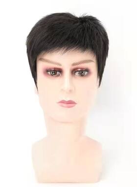 真人发短发全真发男式假发玫瑰