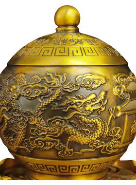 黄铜九转乾坤时来运转家转动摆件