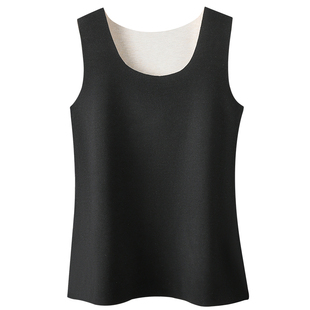 羊绒保暖背心内衣女款2025新款秋冬季加绒发热无痕内搭打底衫上衣