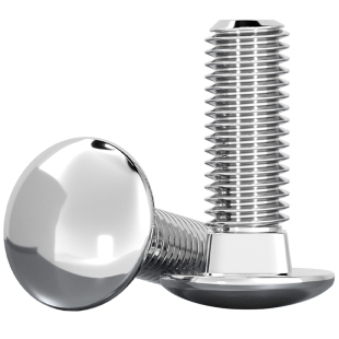 美制英制304/316不锈钢半圆头四方颈马车螺丝圆头货架桥架螺栓杆