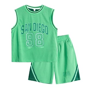 男童夏装速干运动篮球服背心套装2025新款儿童男孩夏季炸街衣服潮