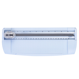 得力切纸刀办公用小型裁纸刀带标尺可替换双向刀头裁纸器多功能手动照片裁剪器纸张切割器家用铡纸刀切纸机