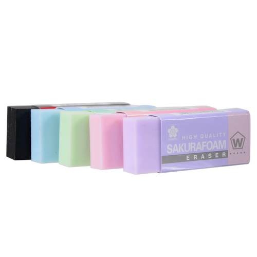 官方旗舰店 sakura日本樱花橡皮擦XRFW100五块装60书写绘画2B4B考试素描设计日本原产文具美术学生专用