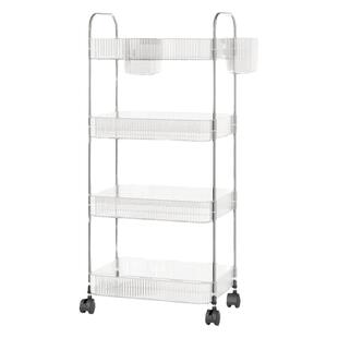 亚克力玩具收纳架子零食小推车置物架可移动客厅卫生间柜子分层架