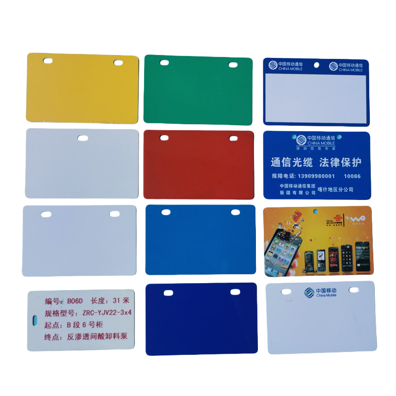 夜鹰54x86电缆光缆标牌防水PVC印刷标牌证卡空白免撕膜500个包邮