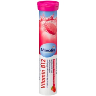 现货 dm德国mivolis VC泡腾片六种水果味钙锌镁补维生素C铁 血橙