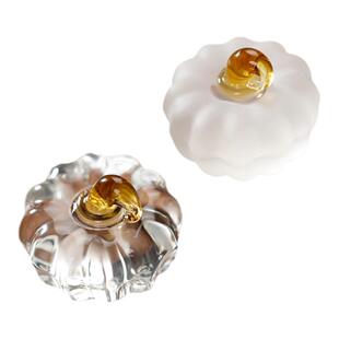 南瓜琉璃水晶玻璃镇尺毛笔书法小镇纸圆学生初学者文房四宝古风小巧压纸压书神器专用创意书房摆件笔搁石笔托