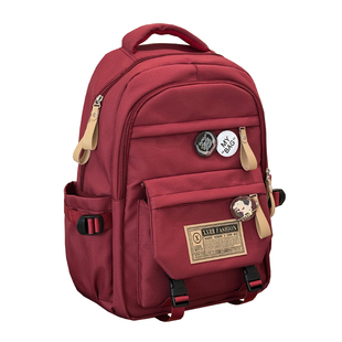 日系复古小众双肩包男高中生初中学生党大容量书包女通勤电脑背包