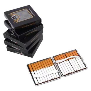 皮质烟盒20支装超薄高档金属简约香菸便携香烟盒烟烟夹男士礼品