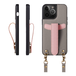 COGURE适用苹果17/16/15Promax手机壳女款新款iPhone14/13真皮斜挎带挂绳可背挂脖腕带支架高级感全包防摔Air