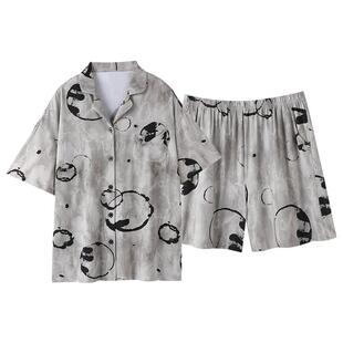 睡衣女士夏季莫代尔短袖短裤薄款夏天冰丝夏款高级感可外穿家居服