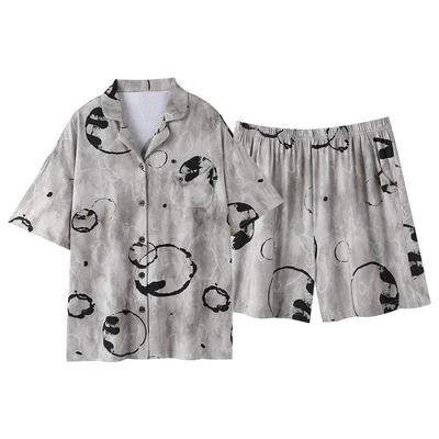 睡衣女夏季莫代尔短袖短裤家居服