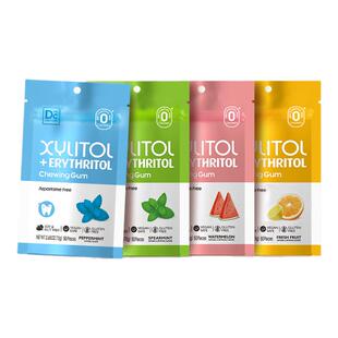 悦醒木糖醇无糖口香糖50粒袋便携赤藓糖醇无阿斯巴甜薄荷味香口胶