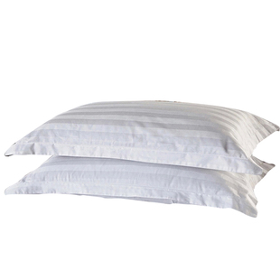 酒店枕套全棉贡缎白色加厚枕头套宾馆床上用品批发一对拍2只简约