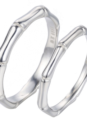 足银对戒999小众设计情侣