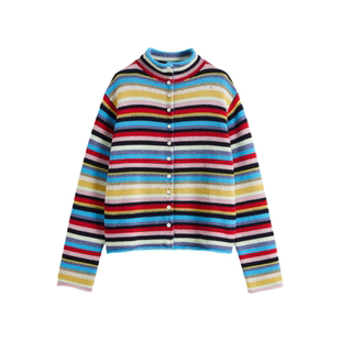 SHORT SENTENCE  彩色条纹多扣针织马甲/针织开衫 SOLSOL买手店