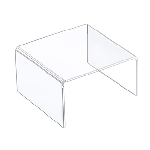 亚克力u型高透明置物架桌面展示架手办收纳盒增高架柜子分层隔板