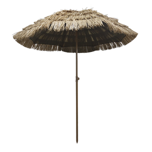 户外仿真茅草伞家用休闲遮阳太阳伞咖啡色室外庭院防蚊沙滩伞包邮