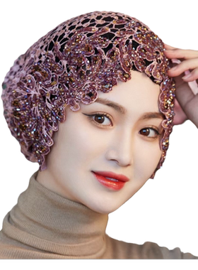 头巾帽女纯手工帽流苏帽子包头帽