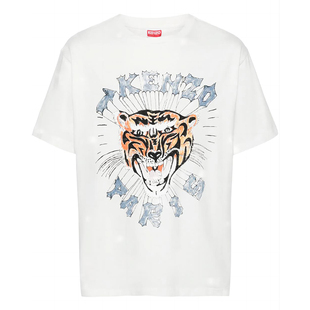KENZO高田贤三 正品 男士时尚潮牌虎头纯棉短袖T恤 FE55TS2744SG