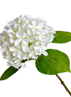 单支田园仿真绣球花手感花束客厅摆设插花婚礼装饰假花拍照道具花