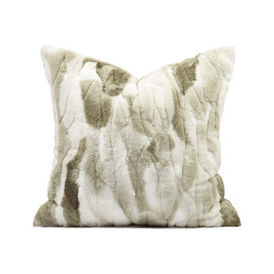 艾布之家简约现代极简白绿色沙发