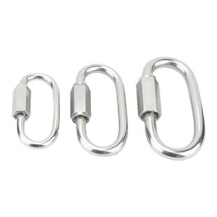 金超快速接环不锈钢304 连接环跑道扣登山保险扣链条扣环带锁挂扣