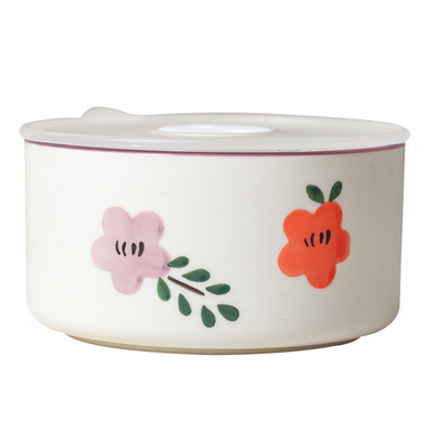 带盖陶瓷保鲜碗食品级水果便当盒可微波炉加热饭盒上班族2025新款