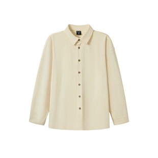 韦恩泽维尔加大宽松大码男冬翻领加厚灯芯绒长袖休闲织带衬衫9268